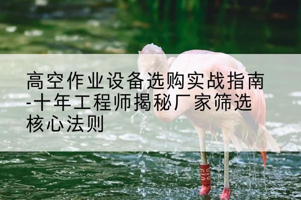 安塞剪叉式升降机厂家-高空作业设备选购实战指南-十年工程师揭秘厂家筛选核心法则