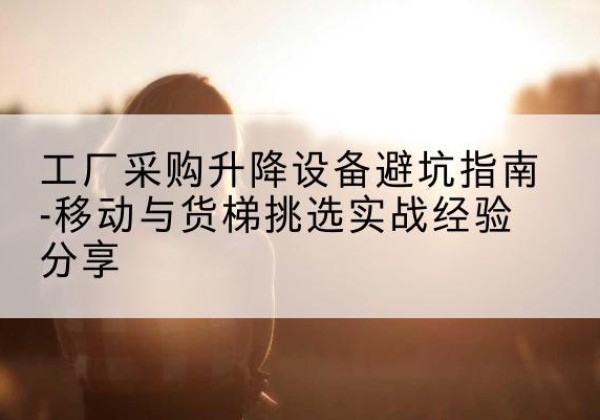 安塞移动式升降机怎么选-工厂采购升降设备避坑指南-移动与货梯挑选实战经验分享
